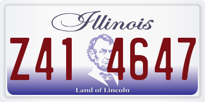 IL license plate Z414647