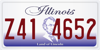 IL license plate Z414652
