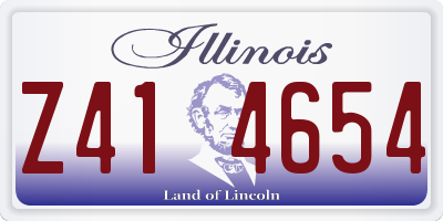 IL license plate Z414654