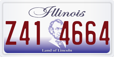IL license plate Z414664