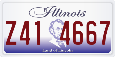 IL license plate Z414667