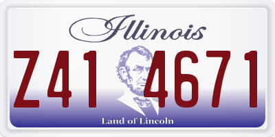 IL license plate Z414671