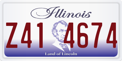 IL license plate Z414674