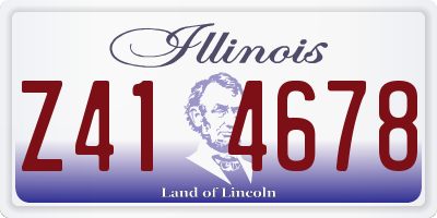 IL license plate Z414678
