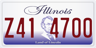 IL license plate Z414700