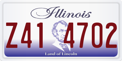IL license plate Z414702