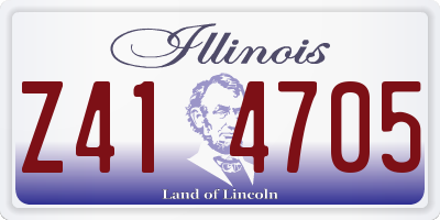 IL license plate Z414705