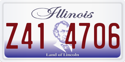 IL license plate Z414706
