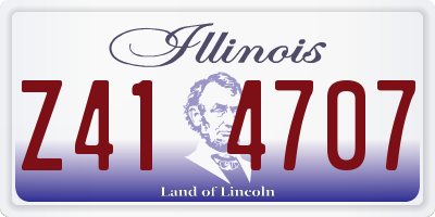 IL license plate Z414707
