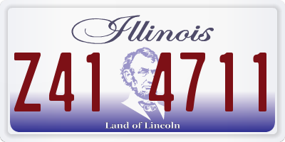 IL license plate Z414711