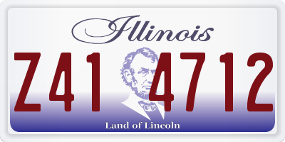 IL license plate Z414712