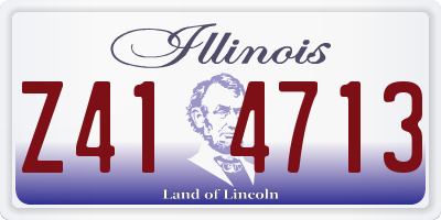 IL license plate Z414713