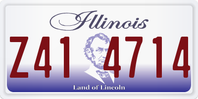 IL license plate Z414714