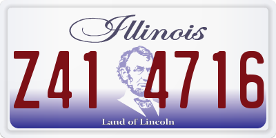 IL license plate Z414716