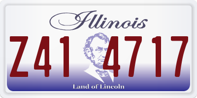IL license plate Z414717