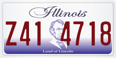 IL license plate Z414718