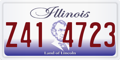 IL license plate Z414723