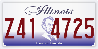 IL license plate Z414725