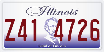 IL license plate Z414726