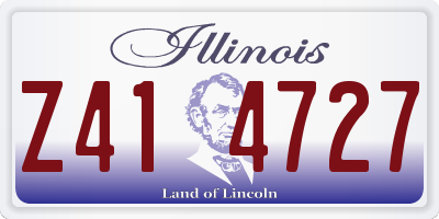 IL license plate Z414727