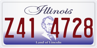 IL license plate Z414728