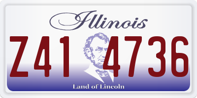 IL license plate Z414736