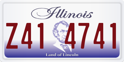 IL license plate Z414741