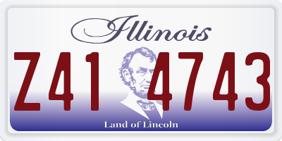 IL license plate Z414743