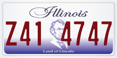 IL license plate Z414747