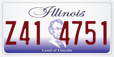 IL license plate Z414751