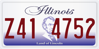 IL license plate Z414752