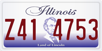IL license plate Z414753
