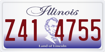 IL license plate Z414755