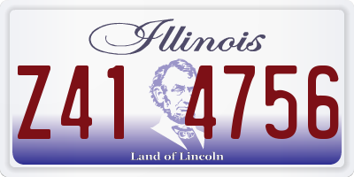 IL license plate Z414756