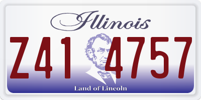 IL license plate Z414757