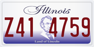 IL license plate Z414759