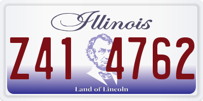 IL license plate Z414762