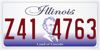 IL license plate Z414763