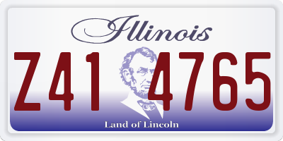 IL license plate Z414765