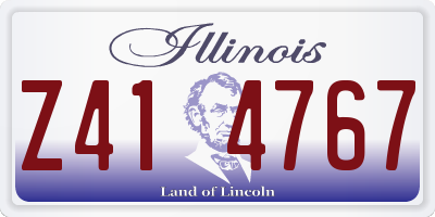 IL license plate Z414767