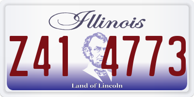IL license plate Z414773
