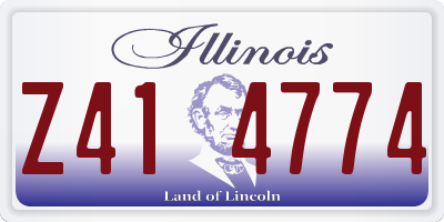 IL license plate Z414774
