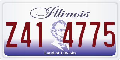 IL license plate Z414775
