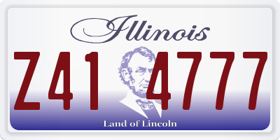 IL license plate Z414777
