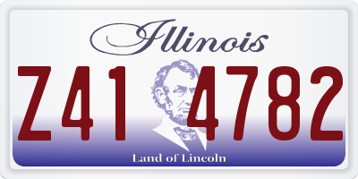 IL license plate Z414782
