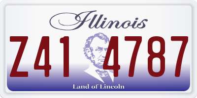 IL license plate Z414787