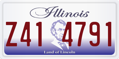 IL license plate Z414791
