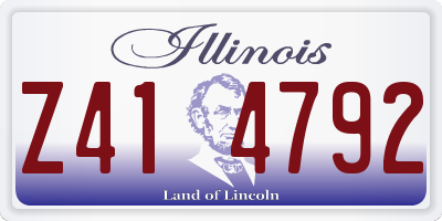 IL license plate Z414792