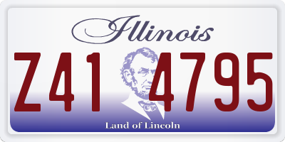 IL license plate Z414795