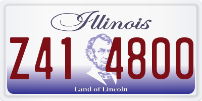 IL license plate Z414800